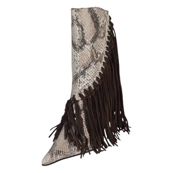 NEW JEFFREY CAMPBELL women's benefits heeled boots in beige